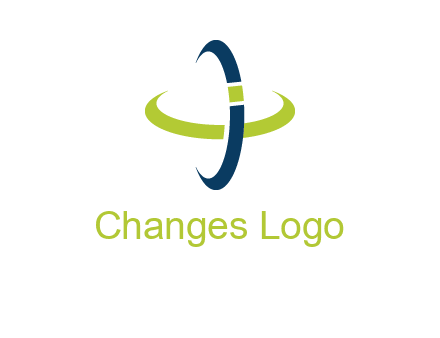 swooshes overlapping each other forming letter T and I