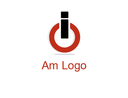 letter I and O placed like power button