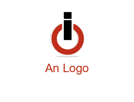 letter I and O placed like power button