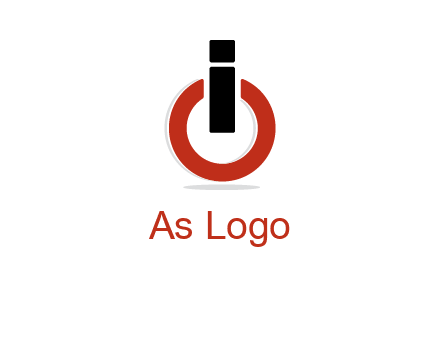 letter I and O placed like power button