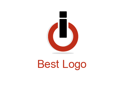 letter I and O placed like power button
