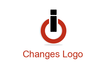 letter I and O placed like power button