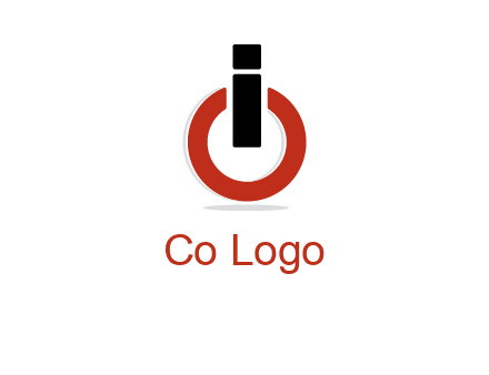 letter I and O placed like power button