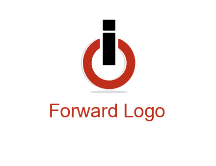 letter I and O placed like power button