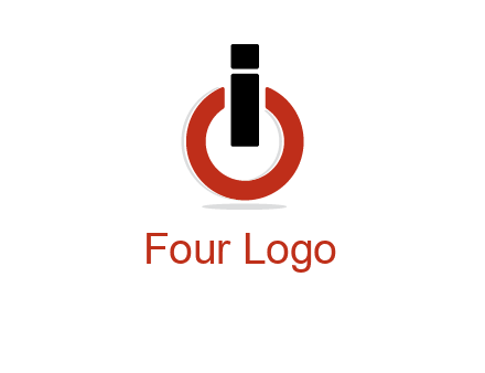 letter I and O placed like power button