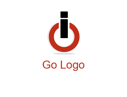 letter I and O placed like power button