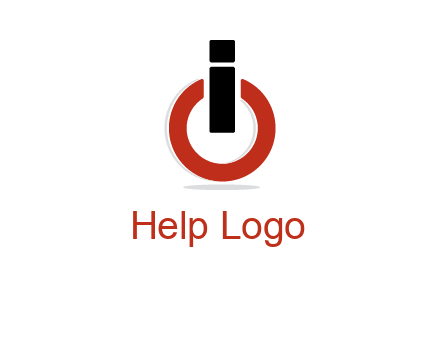letter I and O placed like power button