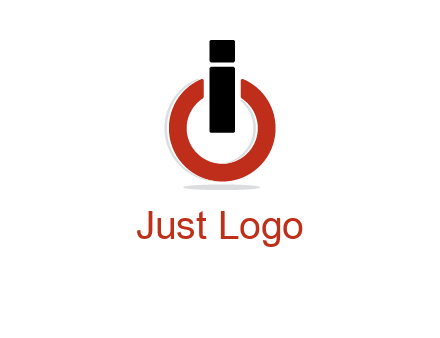 letter I and O placed like power button