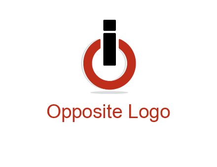 letter I and O placed like power button