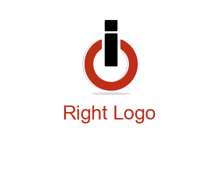 letter I and O placed like power button