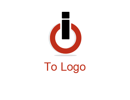letter I and O placed like power button