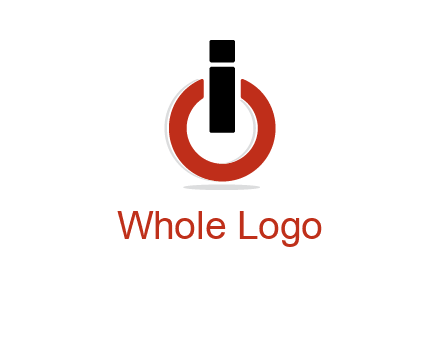letter I and O placed like power button