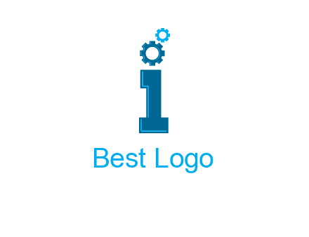 letter I with gears logo