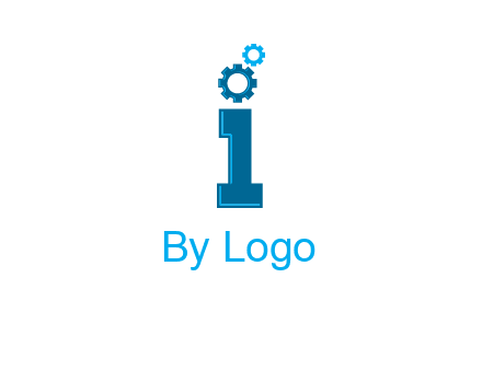 letter I with gears logo