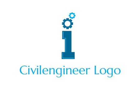 letter I with gears logo