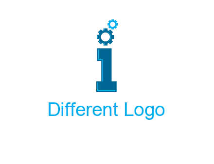 letter I with gears logo