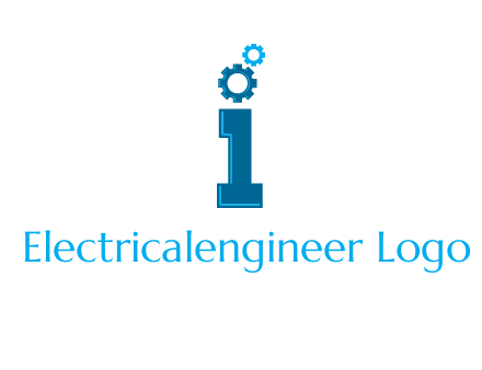 letter I with gears logo