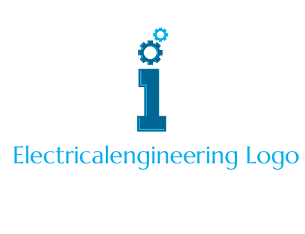 letter I with gears logo