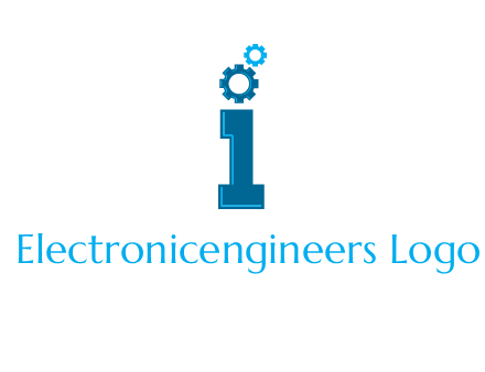 letter I with gears logo