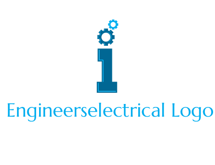 letter I with gears logo