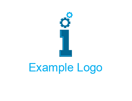 letter I with gears logo