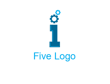 letter I with gears logo