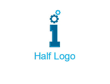 letter I with gears logo