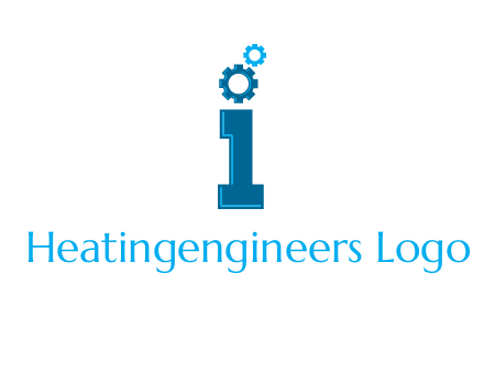letter I with gears logo
