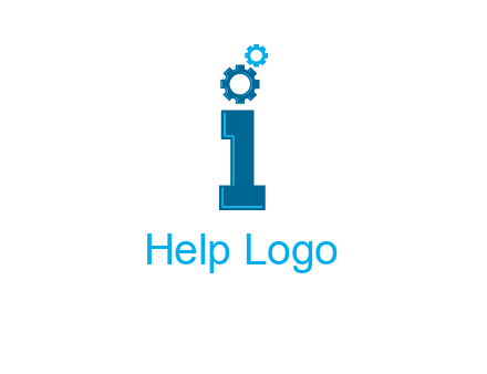letter I with gears logo