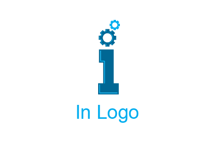 letter I with gears logo