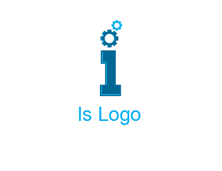 letter I with gears logo