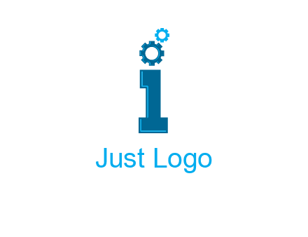 letter I with gears logo