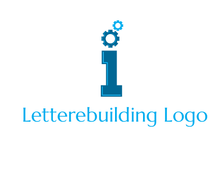 letter I with gears logo
