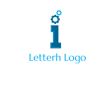 letter I with gears logo
