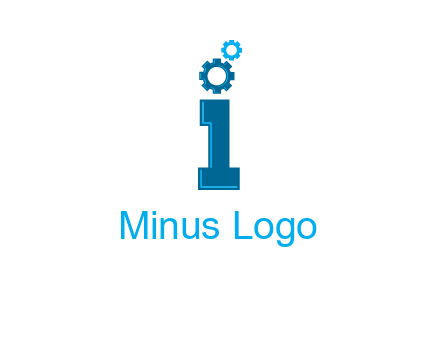letter I with gears logo