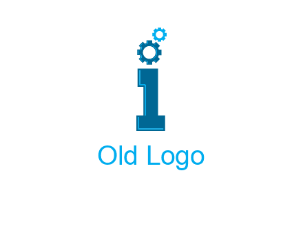 letter I with gears logo