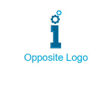 letter I with gears logo