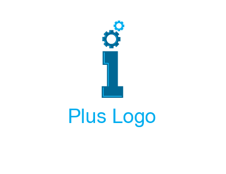letter I with gears logo