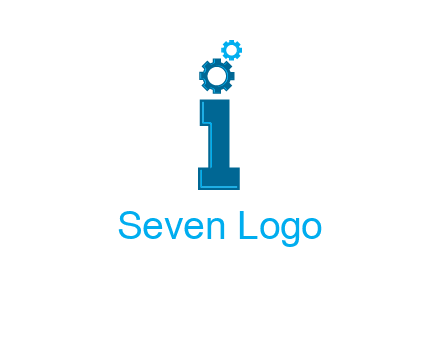 letter I with gears logo