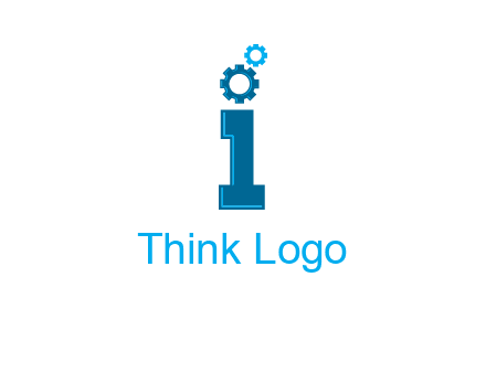letter I with gears logo