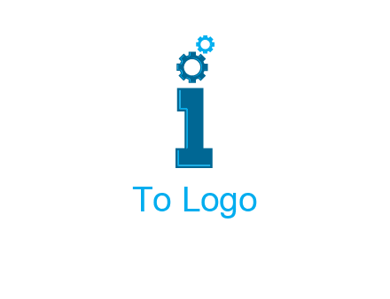 letter I with gears logo