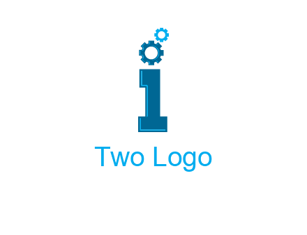 letter I with gears logo