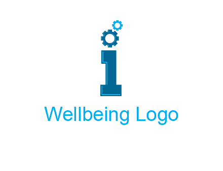 letter I with gears logo