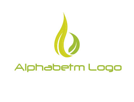 abstract leaves agricultural logo