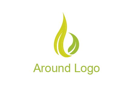 abstract leaves agricultural logo