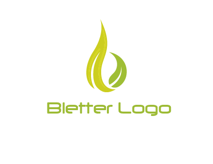 abstract leaves agricultural logo