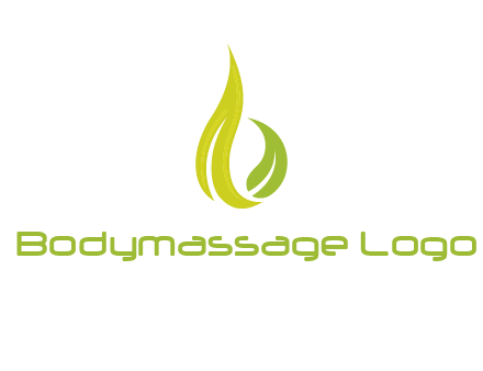 abstract leaves agricultural logo