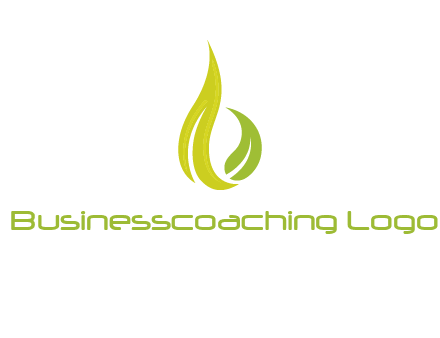 abstract leaves agricultural logo