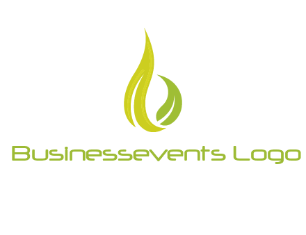 abstract leaves agricultural logo