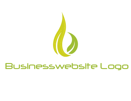 abstract leaves agricultural logo